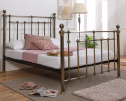 Save On Goods UK 4Ft6 Double Brass Finish,traditional Antique Victorian Metal Bed Frame Bedstead,4Ft6 Double,5Ft King