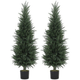 Homcom Set Of 2 Decorative Artificial Plant, Fake Plant For Home Decor - thumbnail 2