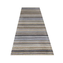 Handmade Easy To Clean Luxurious Modern Striped Grey Wool Rug For Living Room & Bedroom-120Cm X 170Cm - thumbnail 6