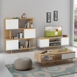 Dorel Home Loft24 Alandra Bookcase In Oak White - thumbnail 3