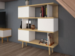 Dorel Home Loft24 Alandra Bookcase In Oak White - thumbnail 5