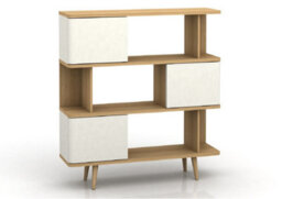 Dorel Home Loft24 Alandra Bookcase In Oak White - thumbnail 1