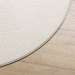 Berkfield Rug Iza Short Pile Scandinavian Look Cream Size  160 Cm - thumbnail 4