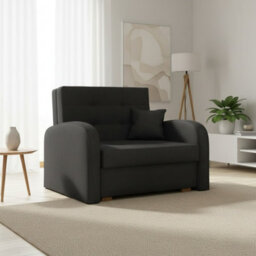 Viva Gold I Compact Single Sofa Bed With Storage And Modern Upholstered Design Grey - thumbnail 2