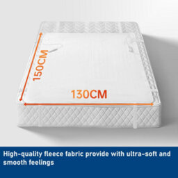 Alecome Luxury Fleece Heated Fitted Mattress Underblanket, Cover, Auto-Cut, Dual Controls, 3 Heat Settings Double 150 X 130Cm - thumbnail 3