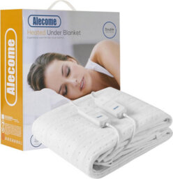 Alecome Luxury Fleece Heated Fitted Mattress Underblanket, Cover, Auto-Cut, Dual Controls, 3 Heat Settings Double 150 X 130Cm