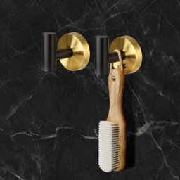 2 Pack Pieces Bathroom Wall Hook, Kitchen Towel Hook, Picture Hook, Bath Towel Hooks Sus 304 Steel (Black Gold) - thumbnail 3