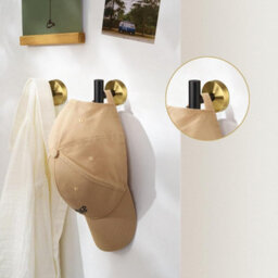 2 Pack Pieces Bathroom Wall Hook, Kitchen Towel Hook, Picture Hook, Bath Towel Hooks Sus 304 Steel (Black Gold) - thumbnail 4