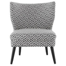 Orsina Supportive Seating Greek Key Design Lounge Chair, Nordic Design Wooden Chair, Contemporary Accent Chair - thumbnail 5