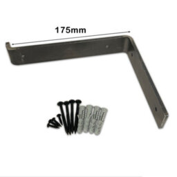 MKGT 6 Pcs Heavy Duty Shelf Brackets Industrial Steel For Wall Mounted Diy Floating Shelving(Raw Steel, 175mm Down) - thumbnail 2
