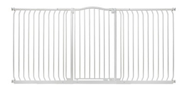 Bettacare Extra Tall Curved Top Dog Gate, 197Cm - 206Cm, Matt White, Extra Tall 100Cm In Height, Pressure Fit Pet Gate - image 1