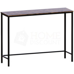 Lassic Vida Designs Brooklyn Dark Wood Industrial Console Table Hallway Furniture - thumbnail 7