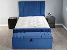 Divan Base Direct Titania Ottoman Storage Box 5Ft King - Plush Velvet Marine - thumbnail 3