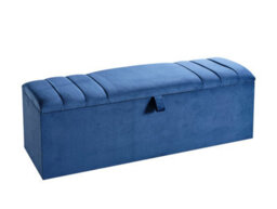 Divan Base Direct Titania Ottoman Storage Box 5Ft King - Plush Velvet Marine - thumbnail 5