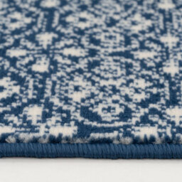 Loomed Blue White Mosaic Cut To Measure Stair Carpet Runner 70Cm Wide (2Ft 3In W X 32Ft L) - thumbnail 5