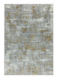 Modern Yellow Rug, Abstract Rug For Bedroom, Stain-Resistant Rug For Diningroom, Abstract Yellow Rug-240Cm X 340Cm - thumbnail 1