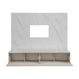 Arte Glam Entertainment Unit Cashmere White Marble For Tvs Up To 70In - thumbnail 3