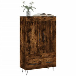 Berkfield Highboard Smoked Oak 69.5X31X115 Cm Engineered Wood - thumbnail 3