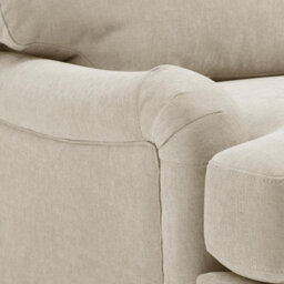 Furniturebox Uk Bernie Beige Chenille Fabric Armchair - thumbnail 5