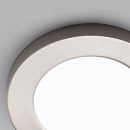 Litecraft Darly Satin Nickel 1 Lamp Modern Bathroom 6W Led Flush Ceiling Light - thumbnail 4