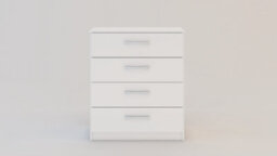 Birlea Lynx 4 Drawer Chest White & Grey - thumbnail 5