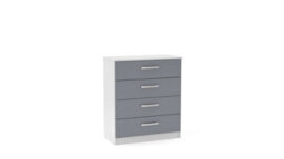 Birlea Lynx 4 Drawer Chest White & Grey - thumbnail 2