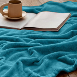 Bedlooms Teal Blanket, Reversible & Lightweight Couch & Bed Throw Blanket, Super King 230X270Cm - thumbnail 6