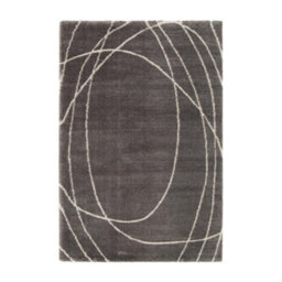 Melrose Squiggle Grey Coloured Medium Area Indoor Rug 120/170Cm - thumbnail 5