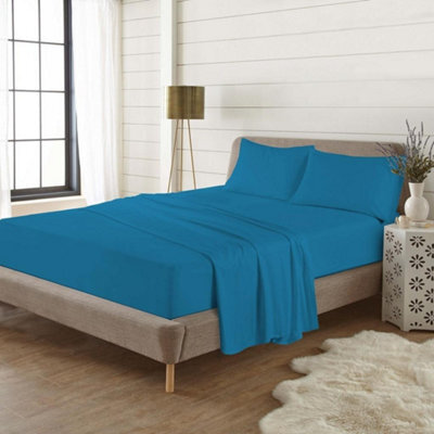 Homes & Linen Fitted Sheets Flannelette Brushed 100% Cotton 25Cm Thermal Flannel Warm & Soft Bed Sheets