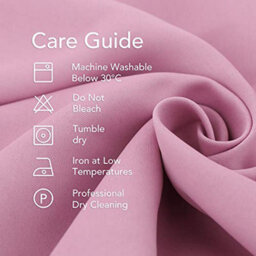 Deconovo Solid Blackout Curtains Pencil Pleat Curtains Thermal Insulated Curtains For Girls Bedroom W55 X L63 Inch Pink 2 Panels - thumbnail 7