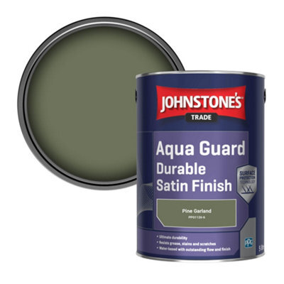 Johnstone's Trade Wood & Metal Aqua Guard Durable Satin Paint Pine Garland (Ppg1126-6) 5L - image 1