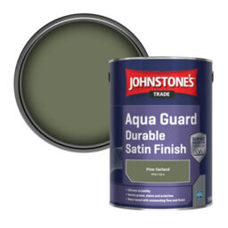 Johnstone's Trade Wood & Metal Aqua Guard Durable Satin Paint Pine Garland (Ppg1126-6) 5L - thumbnail 1