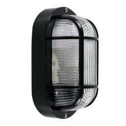 Valuelights Carnforth Modern Black Ip44 Rated Outdoor Garden Security Bulkhead Wall Light