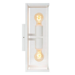 Lucide Claire Half Lantern Outdoor Twin Wall Light White - thumbnail 5