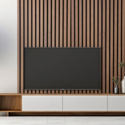 Home Treats Wall Panel Wood Slat Walnut Decorative Wooden Wallpanelling 3D Slatted Acoustic Sound Absorbing Ceiling Or Wall Slats 240 X 60 Cm - thumbnail 3