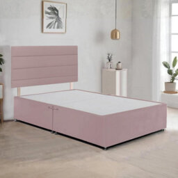 Pink Plush 6Ft Super King Size Bed Frame With 20 Inch Headboard And 2Drawers - thumbnail 2