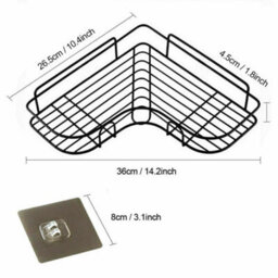 2X Shower Corner Shelf Bathroom Storage Rack Shower Caddy Organiser Tidy Tray - thumbnail 2