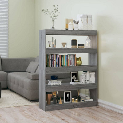 Berkfield Book Cabinet/room Divider Grey Sonoma 100X30X135 Cm - image 1