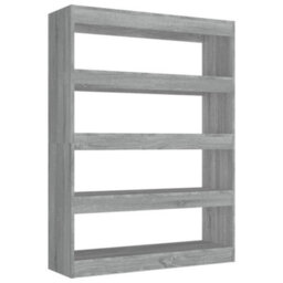 Berkfield Book Cabinet/room Divider Grey Sonoma 100X30X135 Cm - thumbnail 2