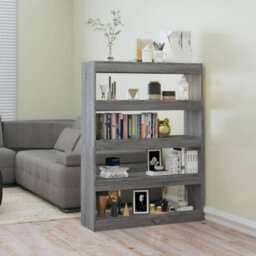 Berkfield Book Cabinet/room Divider Grey Sonoma 100X30X135 Cm - thumbnail 1