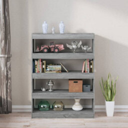 Berkfield Book Cabinet/room Divider Grey Sonoma 100X30X135 Cm - thumbnail 7
