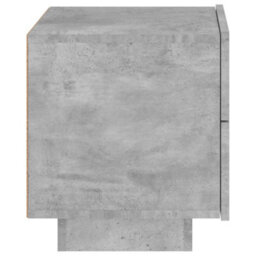 Vidaxl Bedside Cabinet With Led Lights Concrete Grey 70X36X40.5 Cm - thumbnail 8