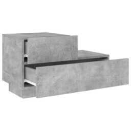 Vidaxl Bedside Cabinet With Led Lights Concrete Grey 70X36X40.5 Cm - thumbnail 6