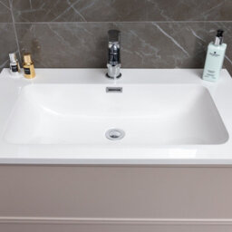 Plum&clay Jenner Light Pink Wall Hung Vanity Unit & Basin Set (W)800mm (H)500mm - thumbnail 8