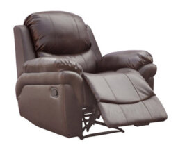 More4Homes Madison Bonded Leather Recliner Armchair Sofa Home Lounge Chair Reclining Gaming (Brown) - thumbnail 1