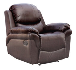 More4Homes Madison Bonded Leather Recliner Armchair Sofa Home Lounge Chair Reclining Gaming (Brown) - thumbnail 2