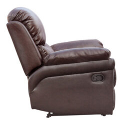 More4Homes Madison Bonded Leather Recliner Armchair Sofa Home Lounge Chair Reclining Gaming (Brown) - thumbnail 3