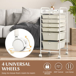Gainoom 6-Drawer Rolling Storage Cart Mobile Utility Cart Storage Art Craft Organizer - thumbnail 4