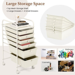 Gainoom 6-Drawer Rolling Storage Cart Mobile Utility Cart Storage Art Craft Organizer - thumbnail 5