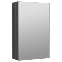 FNX Bathrooms Element Fitted Wall Hung 1 Door Mirror Cabinet 450mm Graphite Grey Woodgrain - thumbnail 1